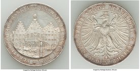 Frankfurt. Free City Taler 1863 XF (cleaned), KM372, Dav-654. 33mm. 18.51gm. Assembly of Princes commemorative. Argent with pale orange toning. 

HID0...