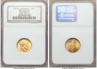Prussia. Wilhelm I gold 10 Mark 1872-A MS67 NGC, Berlin mint, KM502. Two year type struck at three different mints. Full strike with nice mint bloom. ...