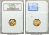 Prussia. Wilhelm I gold 10 Mark 1872-A MS66 NGC, Berlin mint, KM502. Two year type struck at three different mints. Nice reflective fields, and bold s...