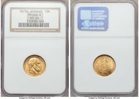 Prussia. Wilhelm I gold 10 Mark 1873-A MS66 NGC, Berlin mint, KM502. Choice satin surfaces. 

HID09801242017