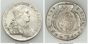 Saxony. Friedrich August III Taler 1798-IEC XF, Dresden mint, KM1027.2, Dav-2701. 40.0mm. 27.99gm. 

HID09801242017