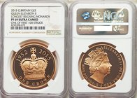 Elizabeth II gold Proof "Longest Reigning Monarch" 5 Pounds 2015 PR69 Ultra Cameo NGC, KM-Unl. (cf. KM1301), L43. Mintage: 1,500. Longest reigning mon...