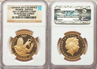 Elizabeth II gold Proof 100 Pounds 2011 PR69 Ultra Cameo NGC, KM1220. Issued for the 2012 London Olympics. AGW 0.9635 oz. 

HID09801242017