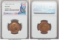British India. Edward VII 1/4 Anna 1908 MS64 Red and Brown NGC, Calcutta mint, KM502.

HID09801242017