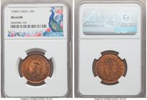 British India. George VI 1/4 Anna 1938-(C) MS64 Red and Brown NGC, Calcutta mint, KM530. 

HID09801242017