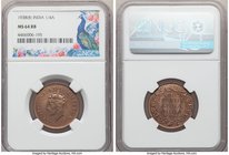 British India. George VI 6-Piece Lot of Certified Assorted 1/4 Annas NGC, 1) 1/4 Anna 1938-(B) - MS64 Red and Brown, Bombay mint, KM530 2) 1/4 Anna 19...