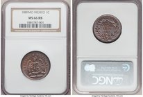 Republic Centavo 1889-Mo MS66 Red and Brown NGC, Mexico City mint, KM391.6. Nice gun-metal toning over otherwise red fields. 

HID09801242017