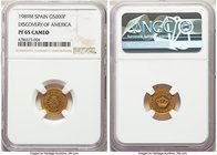 Juan Carlos I 3-Piece Lot of Certified gold 5000 Pesetas NGC, 1) gold 5000 Pesetas 1989-M - PR65 Cameo, Madrid mint, KM840. AGW 0.054 oz. 2) gold 5000...
