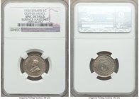 British Colony. George V copper-nickel 5 Cents 1920 UNC Details (Surface Hairlines) NGC, KM34. One year type. Copper-nickel issue. 

HID09801242017