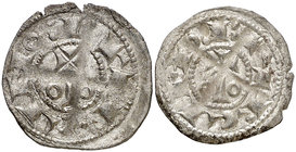 Alfons I (1162-1196). Barcelona. (Cru.C.G. 2100c y 2100d). Lote de 2 diners diferentes. MBC+.