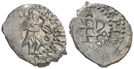 (1611). Felipe III. Perpinyà. 1 diner. (Cal. 740) (Cru.C.G. 3810). 0,53 g. Con A. Rara. MBC.