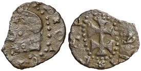 s/d. Felipe III. Solsona. 1 diner. (Barrera falta). 0,51 g. Falsa de época en cobre. Cospel faltado. Muy rara. (MBC).
