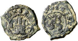 1602. Felipe III. Segovia. 2 maravedís. (Cal. 827 var). 1,73 g. Escasa. BC+/MBC-.