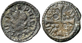1634. Felipe IV. Barcelona. 1 diner. (Cal. 1246) (Cru.C.G. 4422l). 0,71 grs. MBC/MBC+.