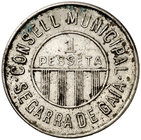 Segarra de Gaià. 1 peseta. (Cal. 18, como serie completa). 3,43 g. MBC.
