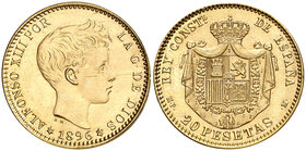 1896*1962. Estado Español. MPM. 20 pesetas. (Cal. 8). 6,42 g. S/C-.