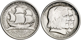 1936. Estados Unidos. 1/2 dólar. (Kr. 182). 12,50 g. AG. Tercer Centenario de Long Island. Escasa. EBC-.
