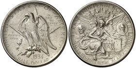 1936. Estados Unidos. Filadelfia. 1/2 dólar. (Kr. 167). 12,44 g. AG. Recuerdo de El Álamo. Muy escasa. EBC-.