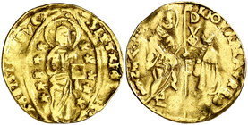 Italia. Venecia. Leonardo Loredano (1501-1521). 1 ducat. (Fr. 1242). 3,47 g. AU. Sirvió como joya. (BC).