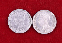 1904*04 y 10. Alfonso XIII. 50 céntimos. Lote de 2 monedas. A examinar. MBC/EBC+.