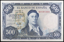 1954. 500 pesetas. (Ed. D69b) (Ed. 468b). 22 de julio, Zuloaga. Serie K. S/C.
