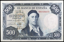 1954. 500 pesetas. (Ed. D69b) (Ed. 468b). 22 de julio, Zuloaga. Serie S. EBC+.