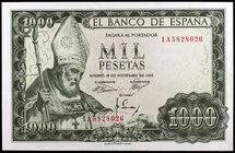 1965. 1000 pesetas. (Ed. D72a) (Ed. 471b). 19 de noviembre, San Isidoro. Serie 1A. Esquinas rozadas. S/C-.