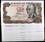 1970. 100 pesetas. (Ed. D73b) (Ed. 472c). 17 de noviembre, Falla. 20 billetes, series 2A a 2D, 2F, 2H, 2I, 2K a 2M, 2P a 2S, 2V a 2Z. S/C-/S/C.