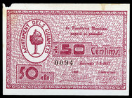Guiamets, els. 25, 50 céntimos y 1 peseta. (T. 1386, 1387 y 1388). 3 billetes, una serie completa. Escasos así. EBC-/EBC+.