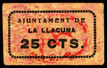 Llacuna, la. 25 céntimos. (T. 1501). Cartón. Escaso. MBC.