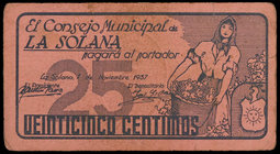 Solana, la (Ciudad Real). 25 céntimos. (RGH. 4888). MBC-.
