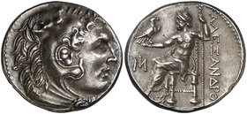 Imperio Macedonio. Alejandro III, Magno (336-323 a.C.). Mileto. Tetradracma. (S. 6722 var) (MJP. 2150a). 17,03 g. Bella. Escasa así. EBC.