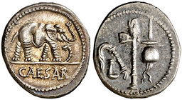 (49 a.C.). Julio César. Denario. (Spink 1399) (S. 49) (Craw. 443/1). 3,88 g. Bella. EBC/EBC-.