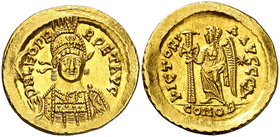 (457-473 d.C.). León I. Constantinopla. Sólido. (Spink 21404) (Ratto 243) (RIC. 605). 4,47 g. EBC-.