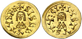 Sisebuto (612-621). Tucci (Martos). Triente. (CNV. 220) (R.Pliego 279). 1,38 g. Bella. EBC.