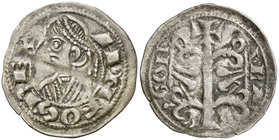 Alfons I (1162-1196). Aragón. Dinero jaqués. (Cru.V.S. 298, mismo ejemplar) (Cru.C.G. 2106, mismo ejemplar). 0,93 g. Ex Colección Crusafont 27/10/2011...