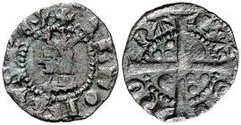 Alfons III (1327-1336). Barcelona. Òbol. (Cru.V.S. 368.1) (Cru.C.G. 2186a). 0,38 g. Buen ejemplar. Rara y más así. MBC+.