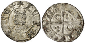 Pere III (1336-1387). Barcelona. Diner. (Cru.V.S. 418.3) (Cru.C.G. 2231b). 1,12 g. Leves manchitas. Vellón muy rico. Ex Colección Crusafont 27/10/2011...