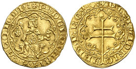 Pere III (1336-1387). Mallorca. Mig ral d'or. (Cru.V.S. 436) (Cru.C.G. 2250). 1,93 g. Golpecito en canto. Bella. Ex Colección Caballero de las Yndias ...