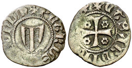 Pere III (1336-1387). Sardenya. Alfonsí menut. (Cru.V.S. 461.1) (Cru.C.G. 2274) (MIR. 118) (V.Q. 5627, mismo ejemplar). 0,70 g. Rara. MBC.