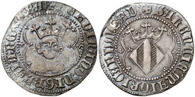 Ferran I (1412-1416). València. Ral. (Cru.V.S. 773.4) (Cru.C.G. 2820b) (V.Q. 5908, mismo ejemplar). 3,26 g. Atractiva. MBC+/EBC-.