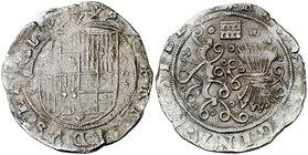 Reyes Católicos. Segovia. 1 real. (Cal. 342 var) (V.Q. 6590, mismo ejemplar). 3,44 g. MBC.