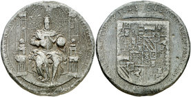 Felipe II (1556-1598). Sello pendiente en plomo. (Guglieri I, p. 470, nº 636). 400 g. 75 mm. Ex Áureo & Calicó 30/11/2011, nº 1942. Ex Colección Balsa...