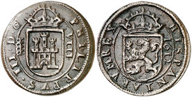 1612. Felipe III. Segovia. 8 maravedís. (Cal. 776 var). 6,27 g. Acueducto de cuatro arcos y dos pisos. Buen ejemplar. Ex Colección Manuela Etcheverría...