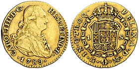1789. Carlos IV. Madrid. MF. 1 escudo. (Cal. 488). 3,34 g. MBC/MBC+.