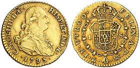 1793. Carlos IV. Madrid. MF. 1 escudo. (Cal. 492). 3,45 g. MBC/MBC+.