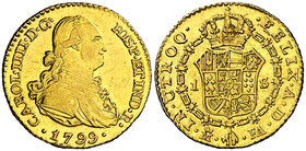 1799. Carlos IV. Madrid. FA. 1 escudo. (Cal. 498). 3,37 g. MBC/MBC+.