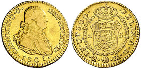1801. Carlos IV. Madrid. FA. 1 escudo. (Cal. 500). 3,31 g. MBC-/MBC.