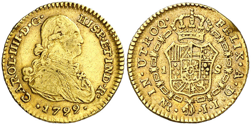 1799/88. Carlos IV. Santa Fe de Nuevo Reino. JJ. 1 escudo. (Cal. 574 var) (Restr...