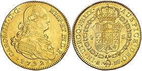 1792. Carlos IV. Madrid. MF. 4 escudos. (Cal. 202). 13,57 g. MBC/MBC+.